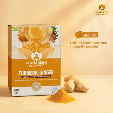 Turmeric Ginger Tea 30gm | Immunity & Digestion Boosting Ayurvedic Blend